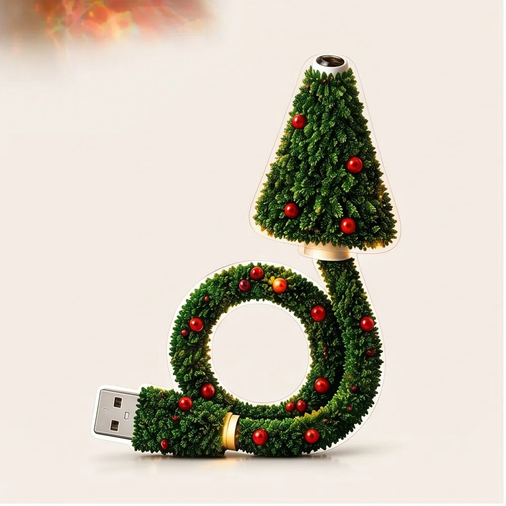 USB Holiday Tree Projection Night Light