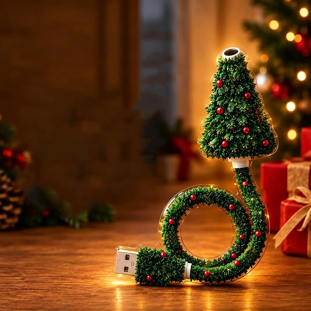 USB Holiday Tree Projection Night Light