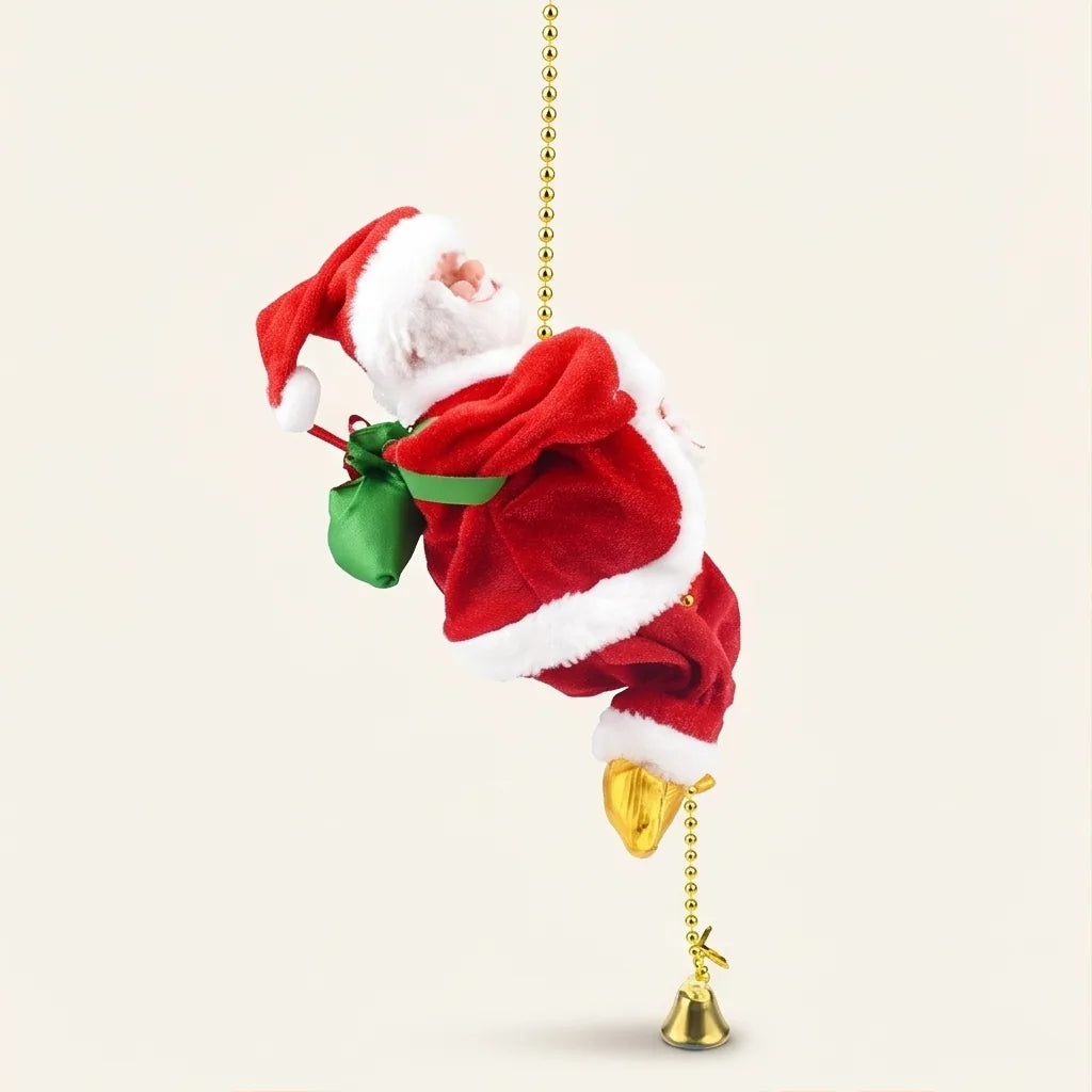 Climbing Santa Claus Holiday Ornament