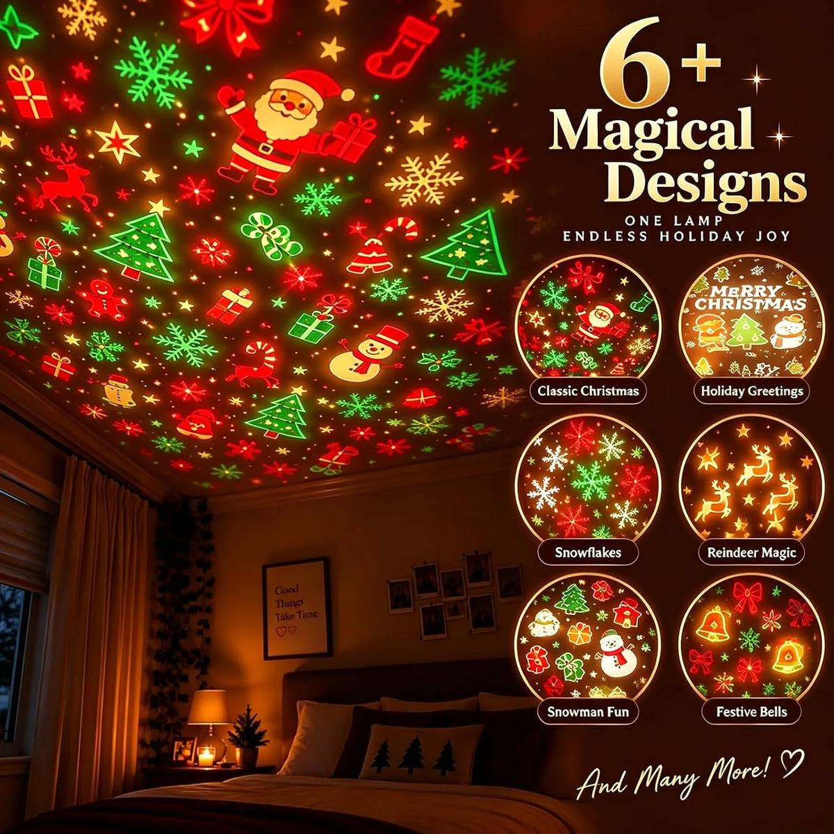 USB Holiday Tree Projection Night Light